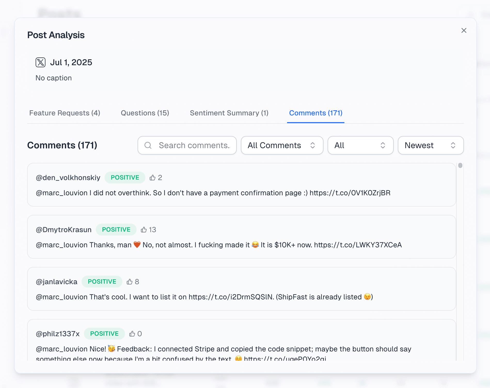 Smart Comment Collection